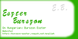 eszter burszon business card